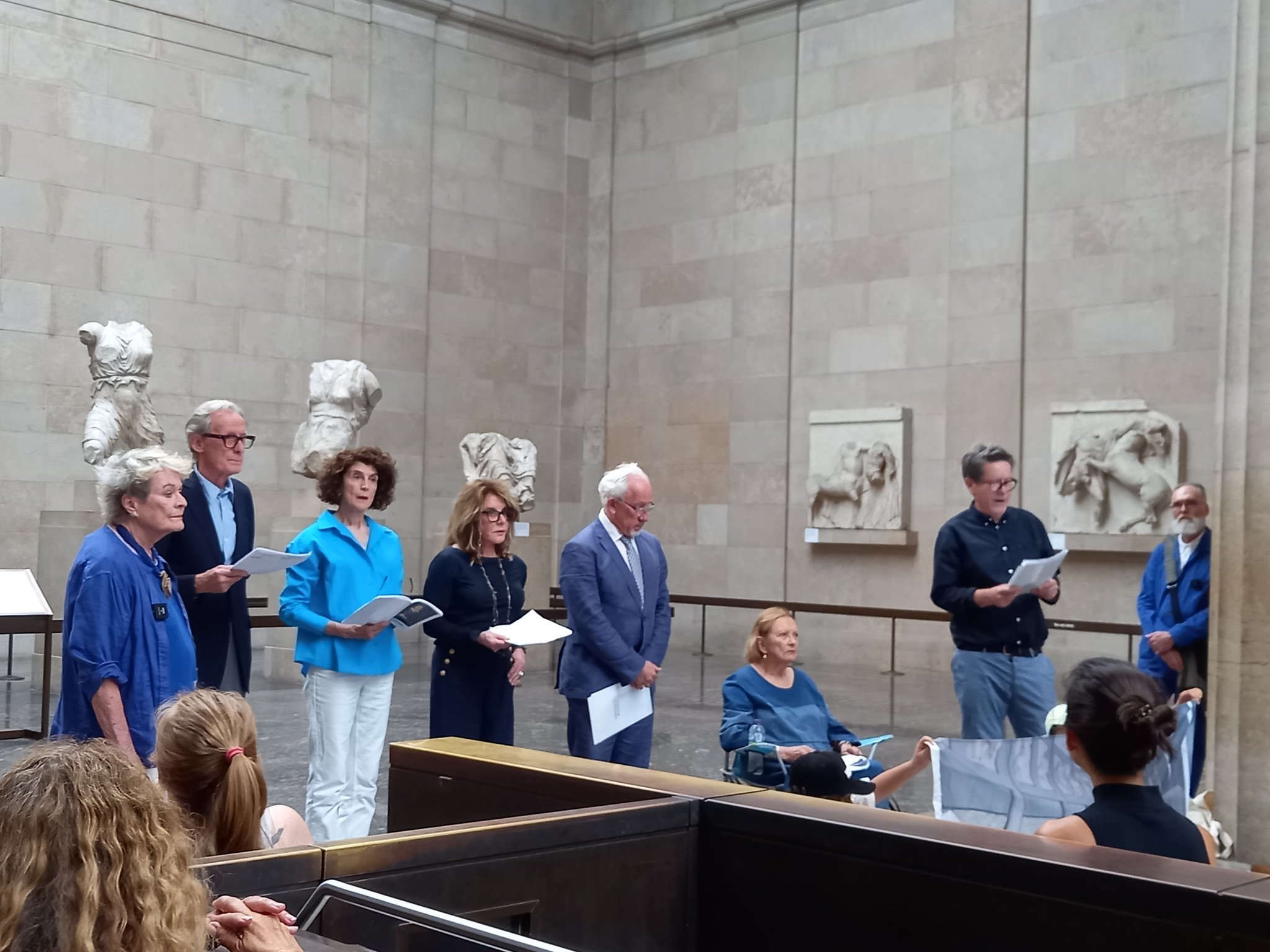Sunday 18 June in the Parthenon Galleries, Room 18 at the British Museum with acclaimed actors