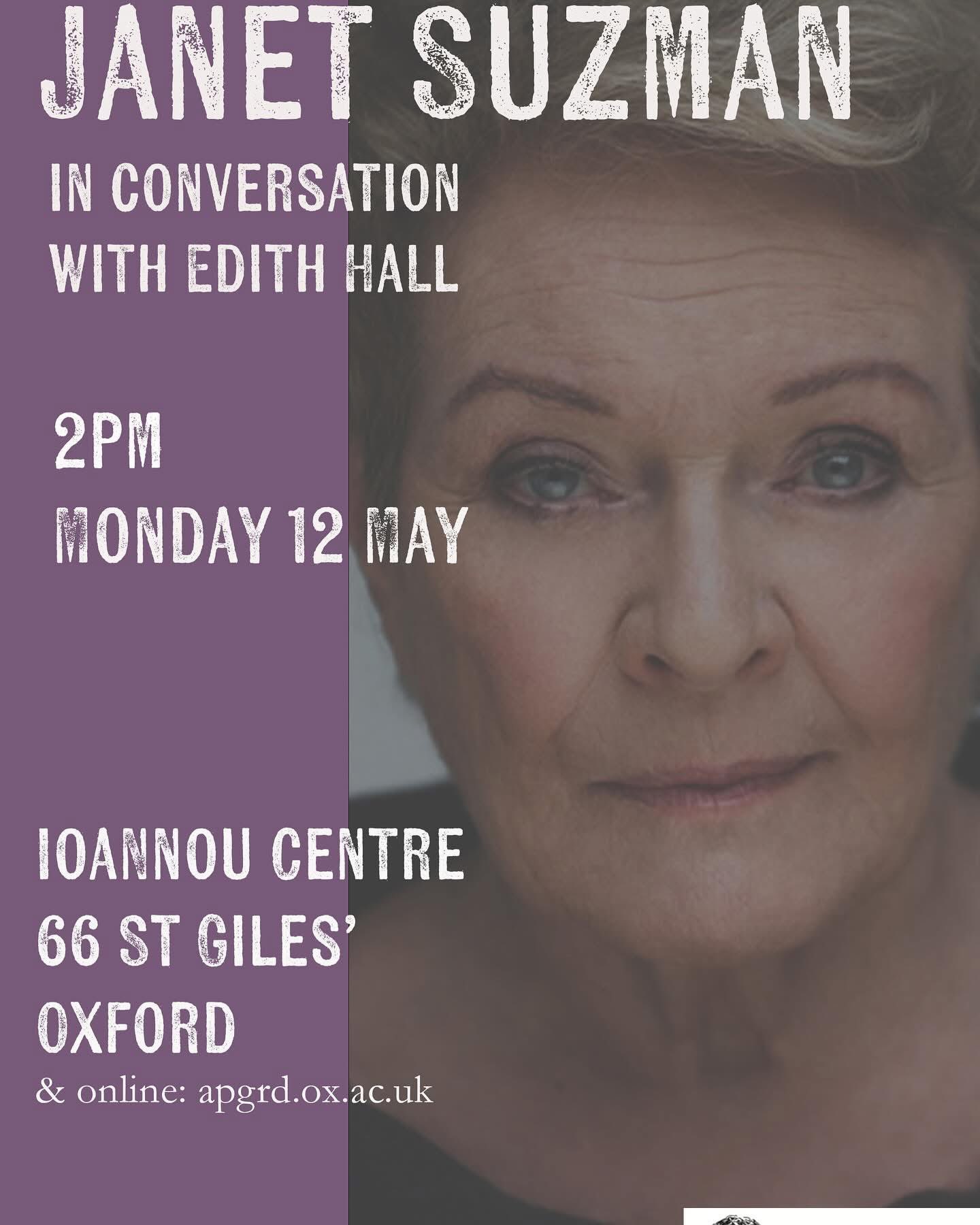Janet Suzman in conversation with Professor Edith Hall