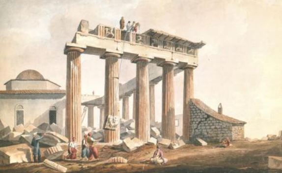 parthenon and lowering of frieze