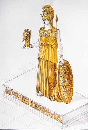 Το χρυσελεφάντινο άγαλμα της Αθηνάς Παρθένου Μουσείο Ακρόπολης